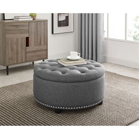 30 inch round ottoman|30 round ottoman with storage.